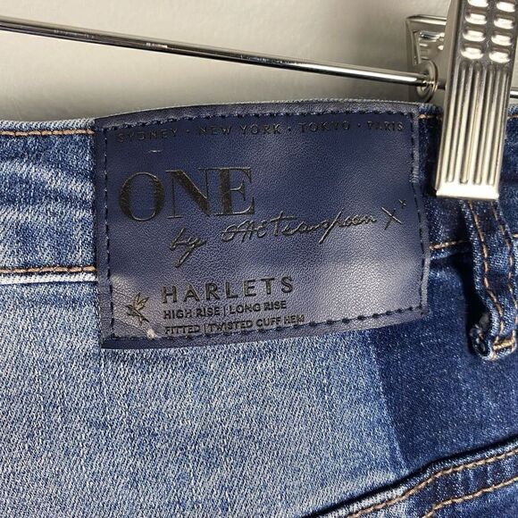 One Teaspoon Harlets Denim Jean Shorts Superstar Blue - Picture 6 of 11